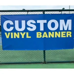 Polyester Hanging Foldable Promotional Banner Sign with Digital Printing Custom Outdoor Advertising UV Protection