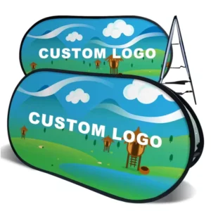 Pop-Up Banner Display Stand Outdoor Double-Sided Printed Sports Fence