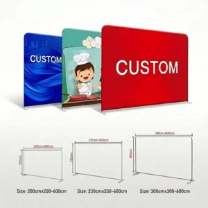 Portable 20ft Pop-Up Custom Fabric Aluminum Display Stand with Backdrop Banner