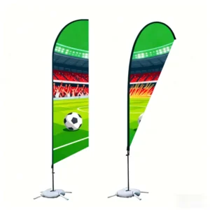 Portable Adjustable Easy-Assemble Windproof Solid Beach Feather Flag Set