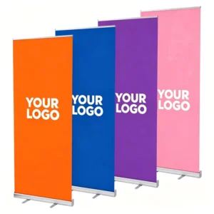 Portable Aluminum Pull-Up Banner Stand Custom Logo Advertising Display for Events