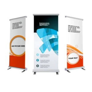 Portable Double-Sided 80 × 200 cm Retractable Roll-Up Banner Stand with Aluminum Frame