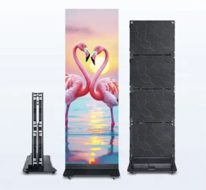 Portable Foldable Indoor LED 4K IP65 Waterproof Poster Display Screen WiFi 4G USB Plug Play Digital Signage for Retail Stores
