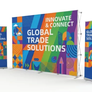 Portable Foldable Waterproof Custom Vinyl PVC Backdrop Display Banner for Trade Show Exhibitions