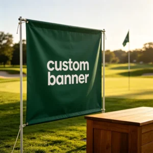 Portable Foldable Waterproof Polyester Mesh Fabric Banner, Custom Digital Printed, with Eyelets