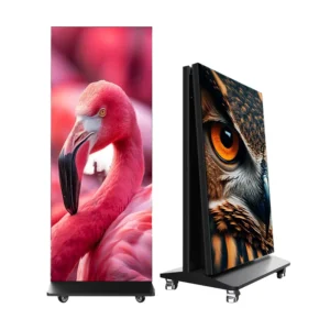 Portable LED Poster Screen for Retail Advertising, Standing Digital Display, Mobile Video Wall, Exhibition Lobby