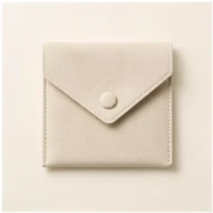 Portable PU Leather Jewelry Pouch with Snap Button Custom Logo for Earrings and Rings