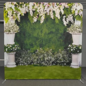 Portable Thermal Transfer Printing Photo Studio Media Banner 8*8ft Aluminum Frame Banquet Event Back Panel for Wedding Functions
