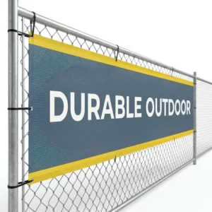 Portable Yellow Grey PVC Waterproof Reusable Custom Shape Construction Fence Banner