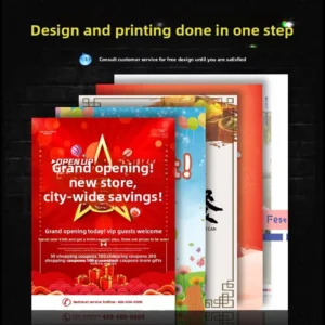 Poster Customization Guide A4 A5 Double-Sided Newspaper-Style Offset Printed Brochure Customized Coated Paper