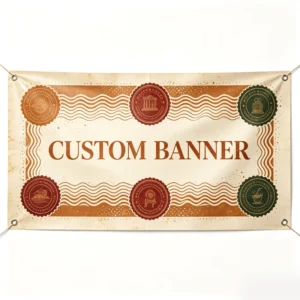 Pre-Hemmed Custom PVC Vinyl Banner for Train Station Ticket Hall