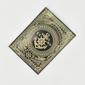Precision Stamped Metal Wine Sticker with High-Definition Embossed Relief Printing, Soft Aluminum Label