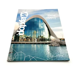 Premium Business Catalog Printing Durable Duplex Board Brochure with Foil Stamping Perfect Bound Corporate Lookbook