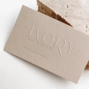 Premium Customizable Business Cards Cotton Cardstock Embossing Digital Printing Fast Design Sampling for Brands