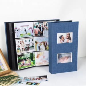 Premium Linen Cover Photo Album Holds 300 4×6 Photos, Archival & Acid-Free Slip-in Pockets for Long-Term Preservation