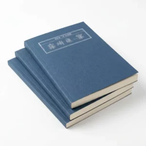 Premium Linen Textured Softcover Book Silver Foil Stamping Journal Perfect Binding Stationery