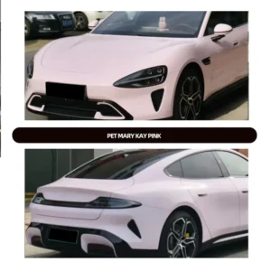 Premium PET Liner Pink Car Vinyl Wrap Zero Orange Peel Super Glossy Candy Pink Styling Film Bubble Free Supplier