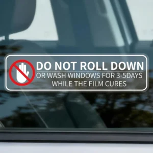 Premium Self Adhesive Vinyl Auto Tinting Window Sticker for Car Glass Protection Custom Size Warning Label