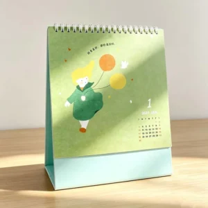 Premium Spiral Bound Desk Calendar Custom Imprinted Cartoon Art Table Planner Promotional Business Gifts