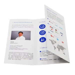 Print Brochure Folded Leaflet Perfect Binding With Lamination UV for Corporate Catalog Event Promotional Magazine Printing