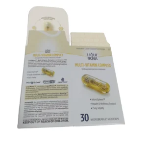 Print Folding White PP Box Packaging Luxury Vitamin Capsule Box Eco-Friendly Custom Logo Waterproof Recyclable Medicine Package