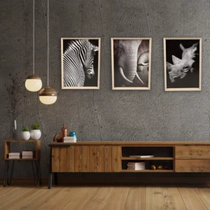 Print Poster Canvas Art 3 Pieces Protect Wild Animal Poster Wall Art Pictures Living Room Home Decor