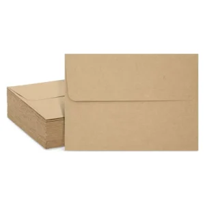 Printable A7 Brown Self-Sealing Kraft Paper Wedding Invitation Envelopes