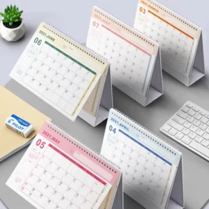Printable Blank Business Table Planner Flip Monthly Daily Calendar with Holidays
