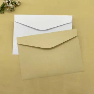 Printable Thick Paper Envelope for Invitation Letters and Greeting Cards, White or Brown, Customizable