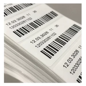 Printed Barcode Paper Sticky Labels for Garments and Bags, Custom Logo