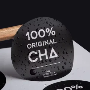 Printed Circular Matte Black Waterproof Vinyl Labels for Skincare and Drink Bottles