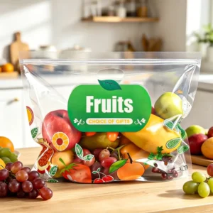 Printed Clear Plastic Fruit Packaging Ziplock Bags for Grape Packaging