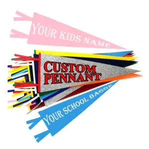 Printed Custom Shape Sports Team Outdoor Camping Felt Pennant Flag