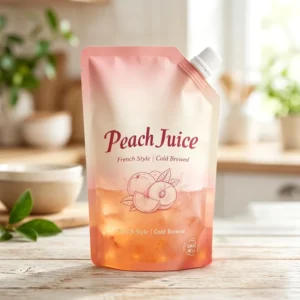Printed Food-Grade Recyclable Plastic Spout Pouch for Milk, Olive Oil, Juice, Liquid Beverages, and Jelly