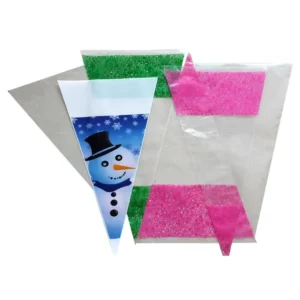 Printed OPP CPP BOPP Clear Triangle Cone-Shaped Candy Bags