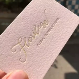 Printed Paper Business Cards with Custom Logo, Embossing, Foil Stamping, and Debossing
