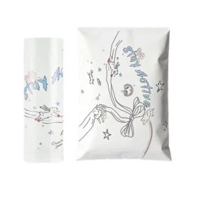 Printed Plastic Polymer Mail Bag with Pocket
