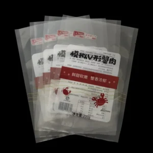 Printed Plastic Seafood Packaging Heat Seal Moisture-Proof Vacuum Sealer Bags for Food Salad and Pet Food