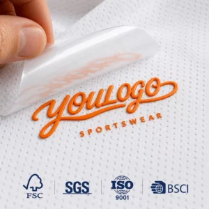 Printed Reflective Heat Transfer Garment Label for Running Wear with PET Logo Roll Shape Eco Friendly Custom