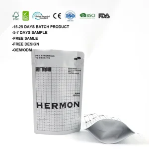 Printed Reusable Food-Grade Stand-Up Coffee Pouch with Zipper and Plastic Valve
