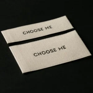 Printed Satin Woven Garment Labels for Shoes, Washable