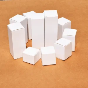 Printed Square White Paper Packaging Box with Folder-Style Design