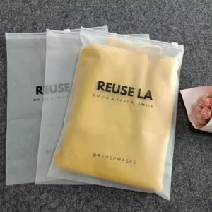 Printed T-Shirt Clothing Packing Zipper Frosted Plastic Packaging Bag