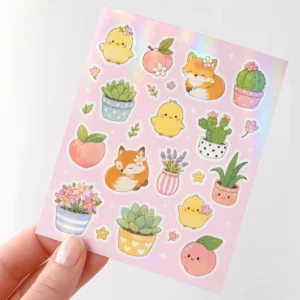 Printed Vinyl Single Stickers Waterproof Kiss-Cut Adhesive Custom-Made