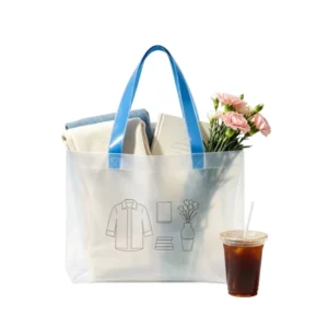 Printed Waterproof Plastic Tote Bag for Daily Shopping