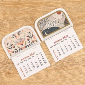 Printing Supplier Calendar Printing Custom Logo Full Color Desk Calendar Printing for Office Gifts and Corporate Branding