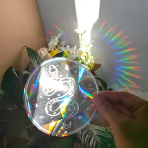 Prismatic Vinyl Window Prism Cling Film Decal Rainbow Maker Glass 3D Suncatcher Sticker