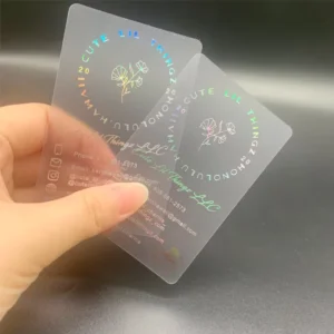 Professional Custom Business Plastic PVC Waterproof Transparent Business Card