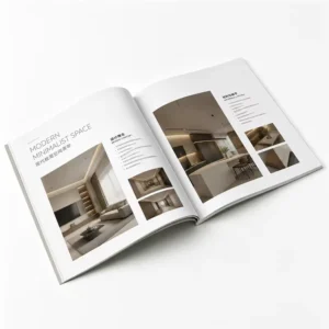 Professional Custom Printing Booklet Advertising Brochures Magazine Catalogue Glossy Coated Paper Varnishing
