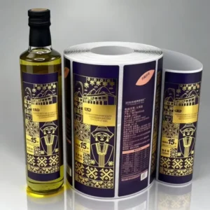 Professional Custom Waterproof Self-Adhesive Printed Paper Gold Foil Wine Labels for Bottles